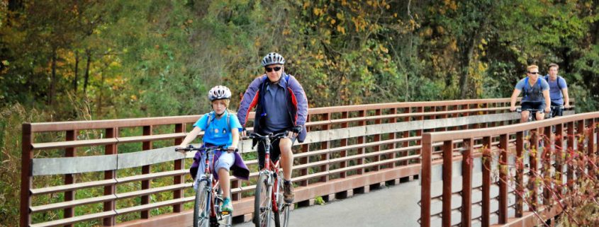 The 20-mile Swamp Rabbit Trail has brought boosted tourism to Greenville.