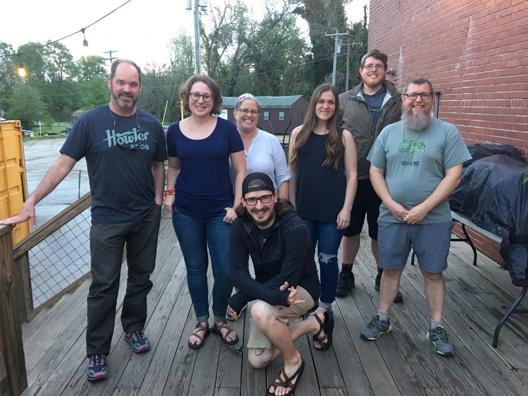 Photo of staff members outside of the Swamp Rabbit Café